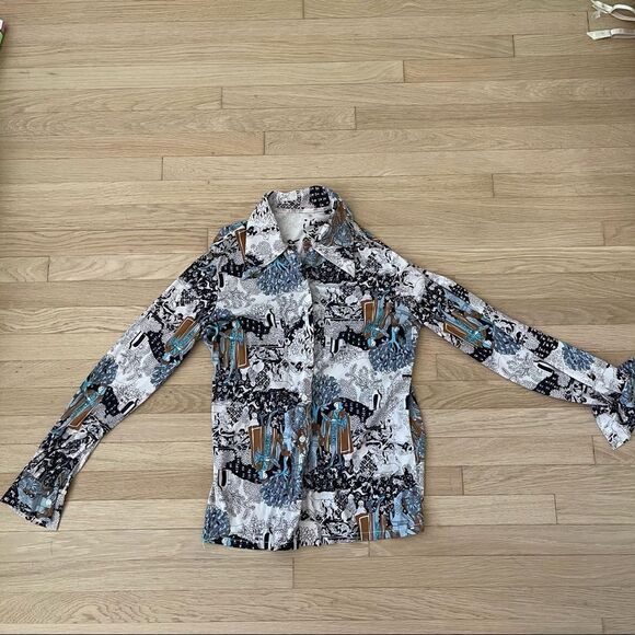 Vintage Patterned Button Down - Picture 4 of 11